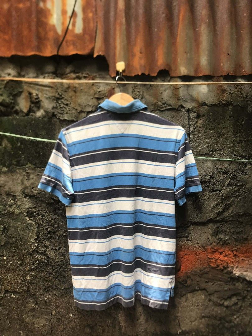 Tommy Hilfiger stripes polo (Category: Tshirts & Polo Shirts ) located in Manila. Submitted by thriftnicarl.3 (Listing ID 1464075798, Image 2). Description: sizes - medium dimes - W 22 L 26 price - 200 🏷️ Freeship via jnt.