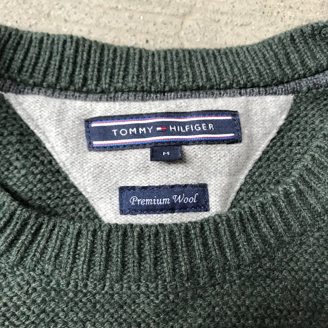 Tommy Hilfiger Tri Color Premium Wool Sweater (Category: Coats, Jackets and Outerwear) located in Bulacan. Submitted by rage_against_stitches.ph (Listing ID 1464070506, Image 2). Description: Dimes L 26 W 18.5.