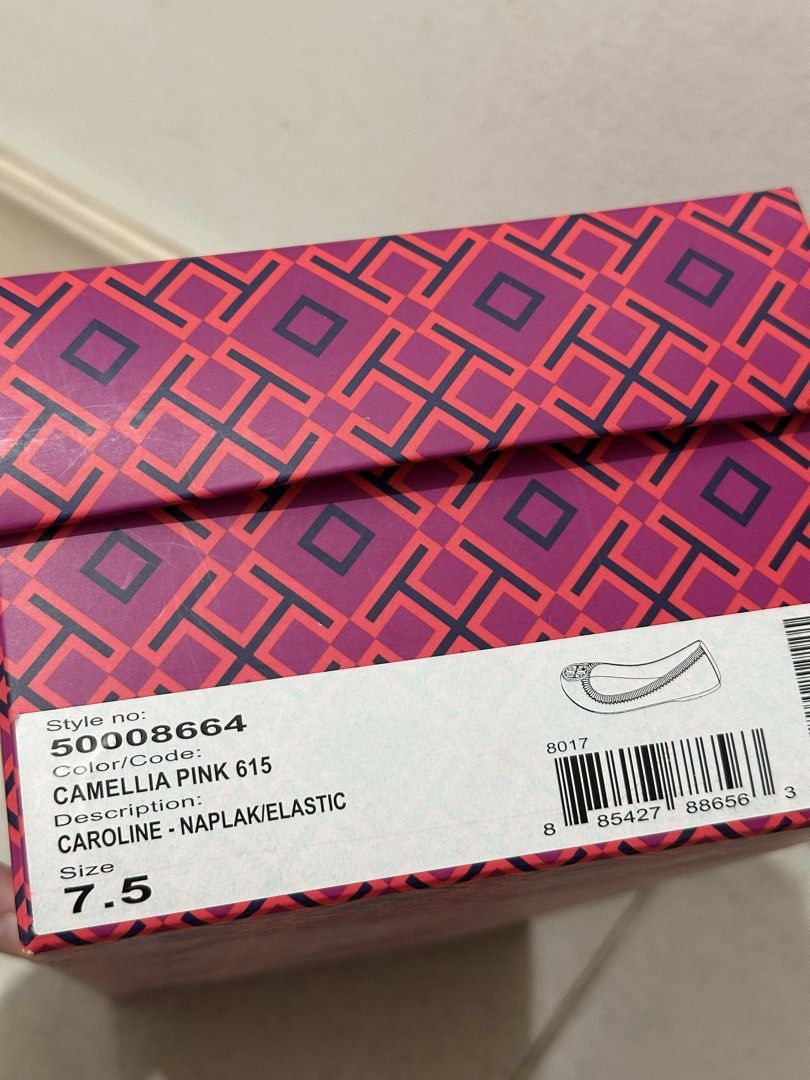 Tory Burch Caroline Camellia Pink (Category: Flats & Sandals) located in Paranaque City. Submitted by preloveeed890 (Listing ID 1464060202, Image 3). Description: Size 7.5 USW | Bought for $250 abroad.