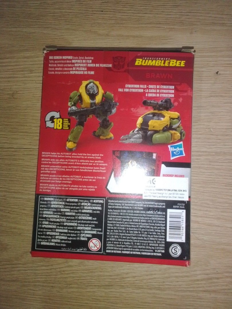 Transformers Studio Series 80 Deluxe Class Brawn (Category: Action & Battle Toys) located in Manila. Submitted by zenfish.8a8bb6 (Listing ID 1463958841, Image 2). Description: Selling Transformers Studio Series 80 Deluxe Class Brawn Description - original made from Hasbro - Transforms into a Cybertronian Car - Includes original packaging - accessories: blaster, and drill - no damaged and issue with box, backdrop, and instructions what you see is 