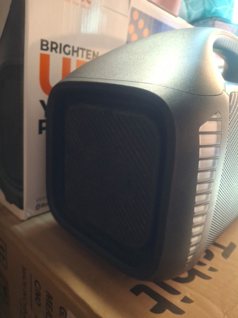 Tribit StormBox Blast Portable Bluetooth Speaker (Category: Soundbars, Speakers & Amplifiers) located in Cotabato. Submitted by datumanong79457 (Listing ID 1463975124, Image 3). Description: Tribit StormBox Blast speaker. Powerful sound with XBass. Connect via Bluetooth or AUX. Has USB-C output for charging other devices. Great for parties or outdoor use pwede rin sa dagat sulit na sulit at tunog . Comes with original box. no issue no dents.