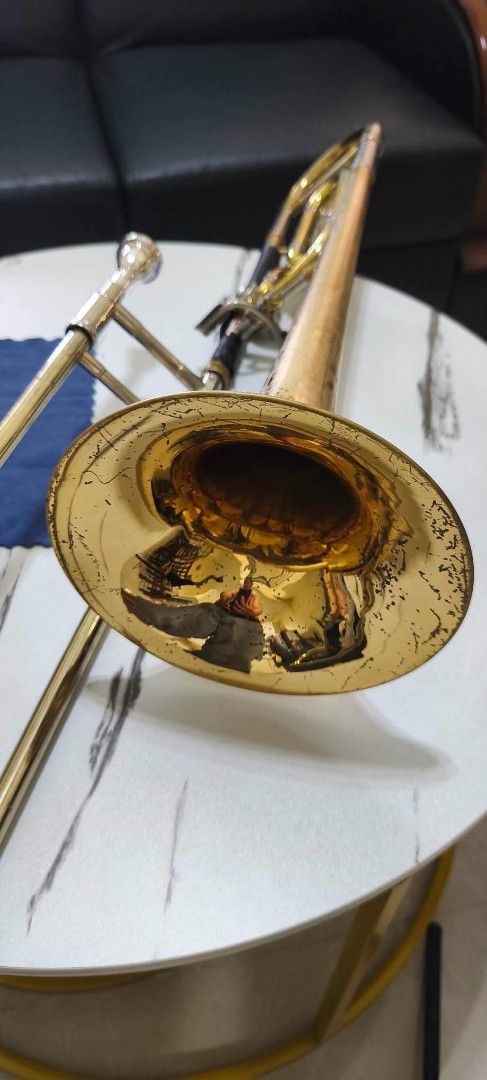 Trombone (Category: Musical Instruments) located in Manila. Submitted by musichorn (Listing ID 1464093077, Image 3). Description: ⭐(Php 20,000)⭐ Trombone JUPITER JSL 536R TAIWAN Intermediate model Bb/F W/F attachment Rose gold bell Bell size 8.1 inches W/Orig hardcase W/mouthpiece Jupiter 6 1/2 AL W/slide o mix W/Yamaha valve oil W/Hercules trombone stand Smooth slide no issue Faded some parts.