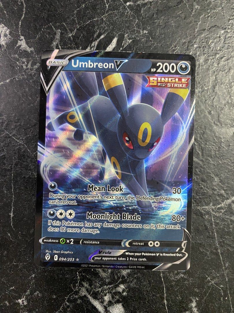 Umbreon V 94/203 - Evolving skies (Category: Raw Singles) located in Makati City. Submitted by choylazcano (Listing ID 1464069506, Image 1). Description: .