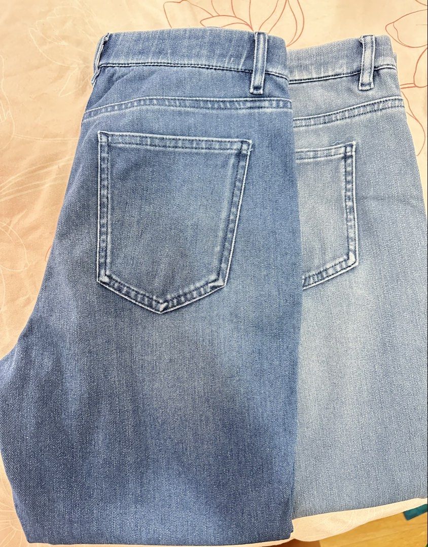 Uniqlo Jeans Bundle (L & XL) (Category: Jeans) located in General Trias. Submitted by keiperry_ (Listing ID 1463946673, Image 3). Description: - Brand: Uniqlo - Color: Light Blue Wash - Material: Cotton, Polyester, Spandex Blend - Available Sizes: - L (Waist: 69-75cm, Hip: 94-100cm) - XL (Waist: 75-81cm, Hip: 100-106cm) - Style: Great for everyday wear 450 each 800 bundle.