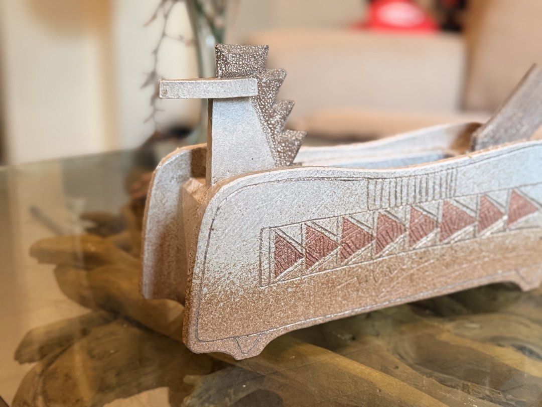 Unique Ceramic Incense “Greel Horse Design”Holder with Geometric Design (Category: Vases & Decorative Bowls) located in Davao. Submitted by t0lits (Listing ID 1463984541, Image 2). Description: - Handcrafted ceramic incense holder - Unique geometric pattern - Resembles a boat or stylized animal - Ideal for holding incense sticks - Adds a decorative touch to any space .