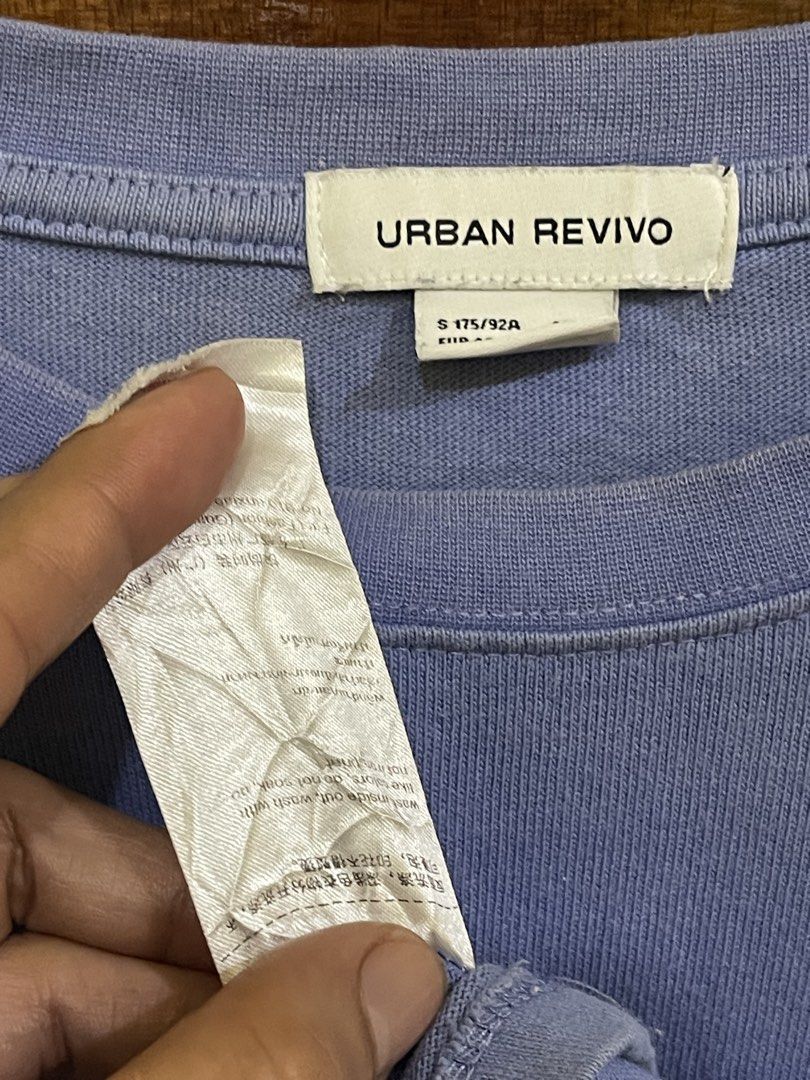 Urban Revivo Shirt (Category: Tshirts & Polo Shirts ) located in Marikina City. Submitted by greatfindsmnlph (Listing ID 1463940511, Image 3). Description: Ur ban Revivo Shirt Price: 180 Size: XL Width: 24.5 Length: 27 Color: Blue Color Rate: 10/10 Condition: 9.5/10 Very nice in actual.