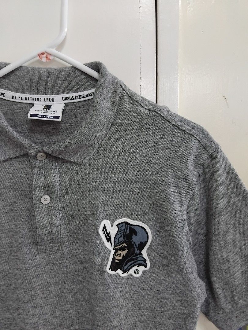URSUS IZZUE BAPE Polo Shirt (Category: Tshirts & Polo Shirts ) located in Pasig City. Submitted by hustlexcurate (Listing ID 1463980922, Image 3). Description: URSUS IZZUE BAPE Polo Shirt Size MEDIUM Dimensions: 19X27.