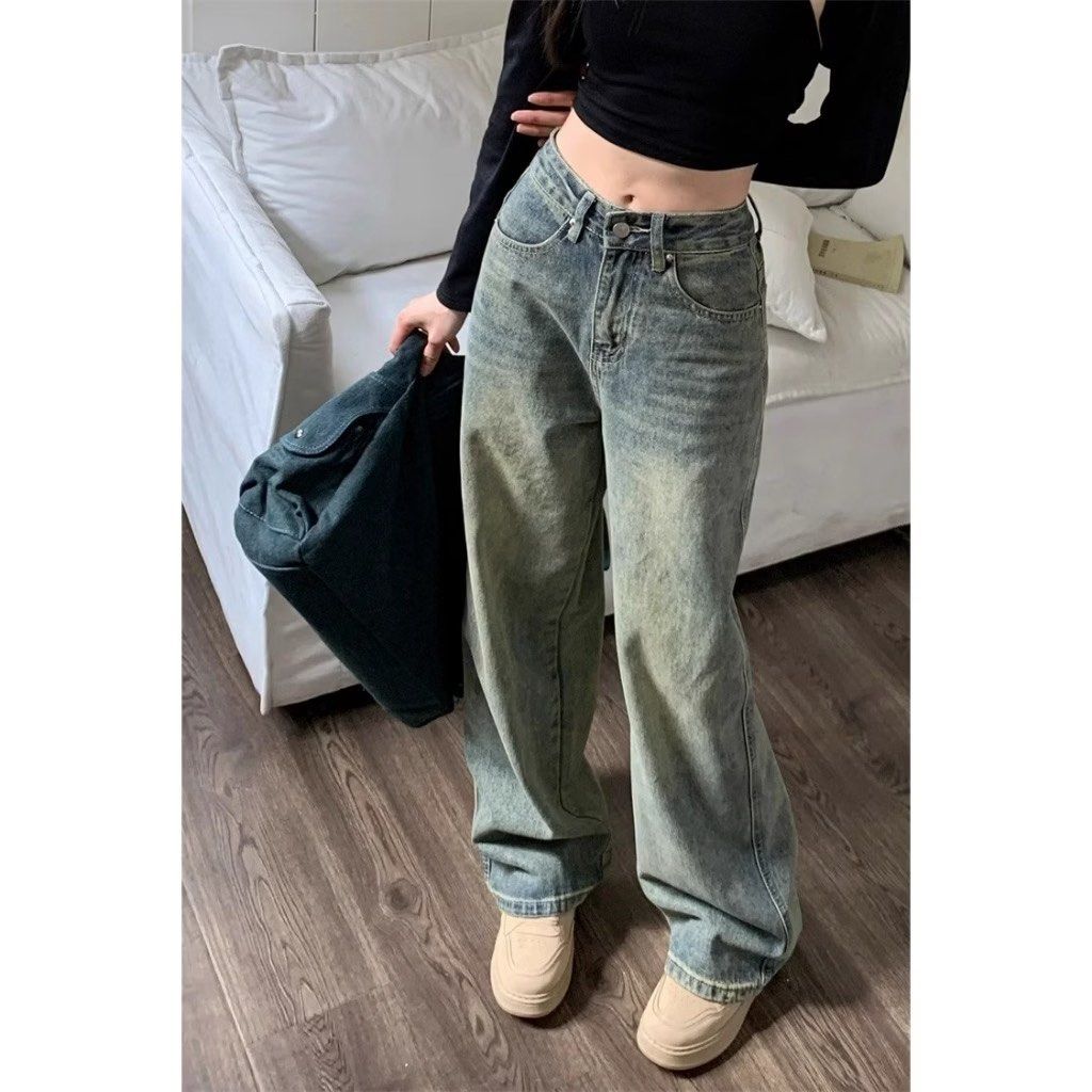 Vietnam Washed Straight Cut Pants (Category: Jeans) located in Santa Rosa. Submitted by k3nnyclths (Listing ID 1464058305, Image 2). Description: from viet, super hq! twice used, forgot the shop na since i bought it sa 🍊 app but banned na yung shop 🥲 24-25, small size, no flaws. quality like h&m pants also hard denim.