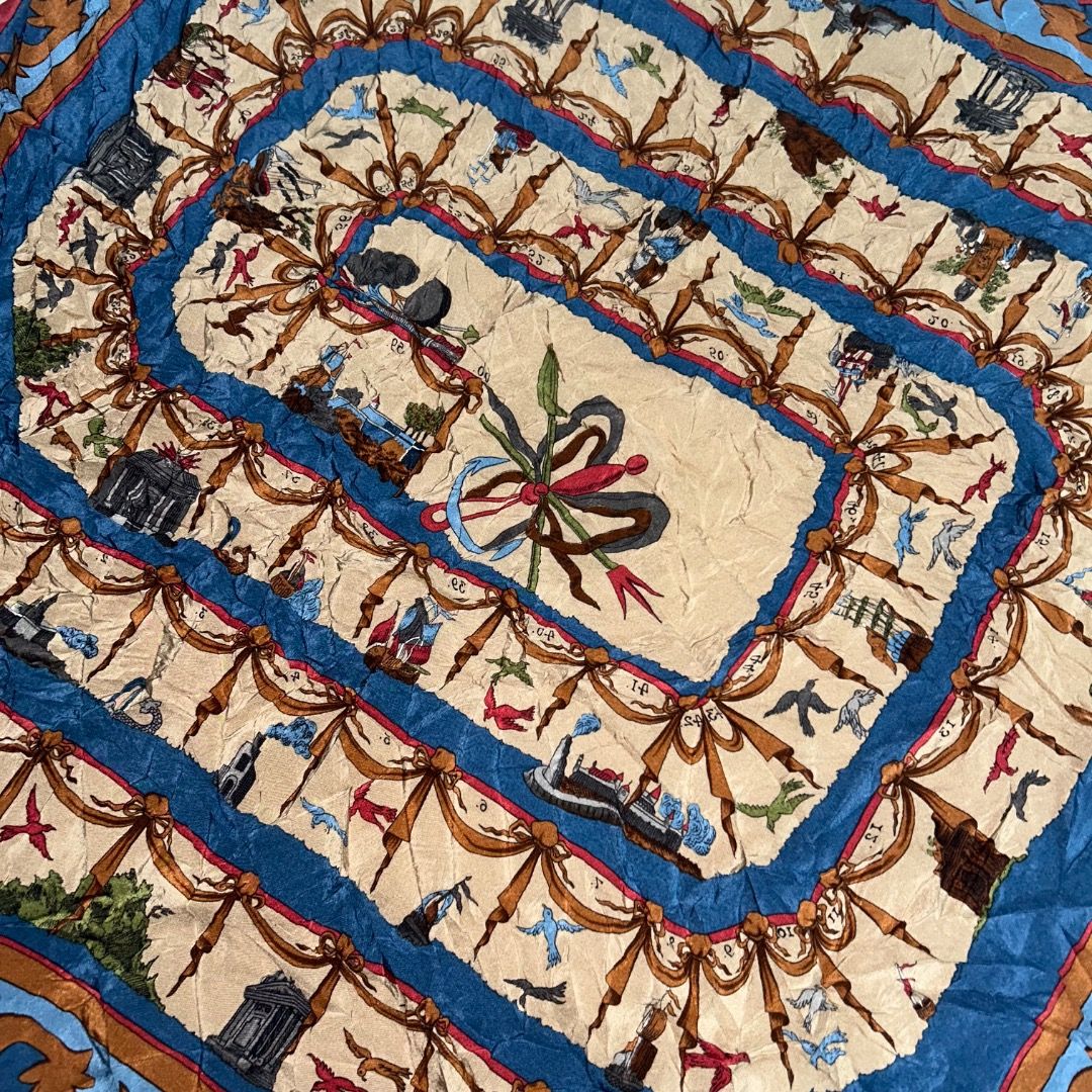 Vintage Chloe Silk Scarf (Category: Scarves) located in Sorsogon. Submitted by wayne.japon (Listing ID 1464058861, Image 2). Description: - Authentic Chloe scarf - 100% Silk - Made in Italy - Design: Blue, brown, and red floral pattern - A stylish accessory to elevate your look Excellent condition Authentic Chloe Scarf 9.5/10 No issue 600or Best Offer DM.
