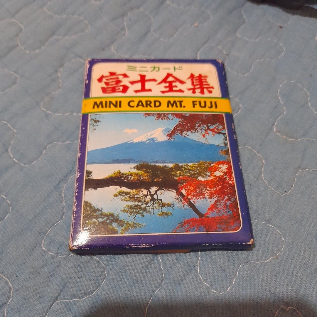 Vintage Mt. Fuji Mini Cards Collection (Category: Vintage Collectibles) located in Bocaue. Submitted by marajapansurplus (Listing ID 1463964915, Image 1). Description: - Set of vintage mini cards featuring beautiful Mt. Fuji scenes. - Showcases different seasons and landscapes. - Comes in its original box. - Original box shows some signs of wear. - Ideal for collectors or as unique souvenirs..