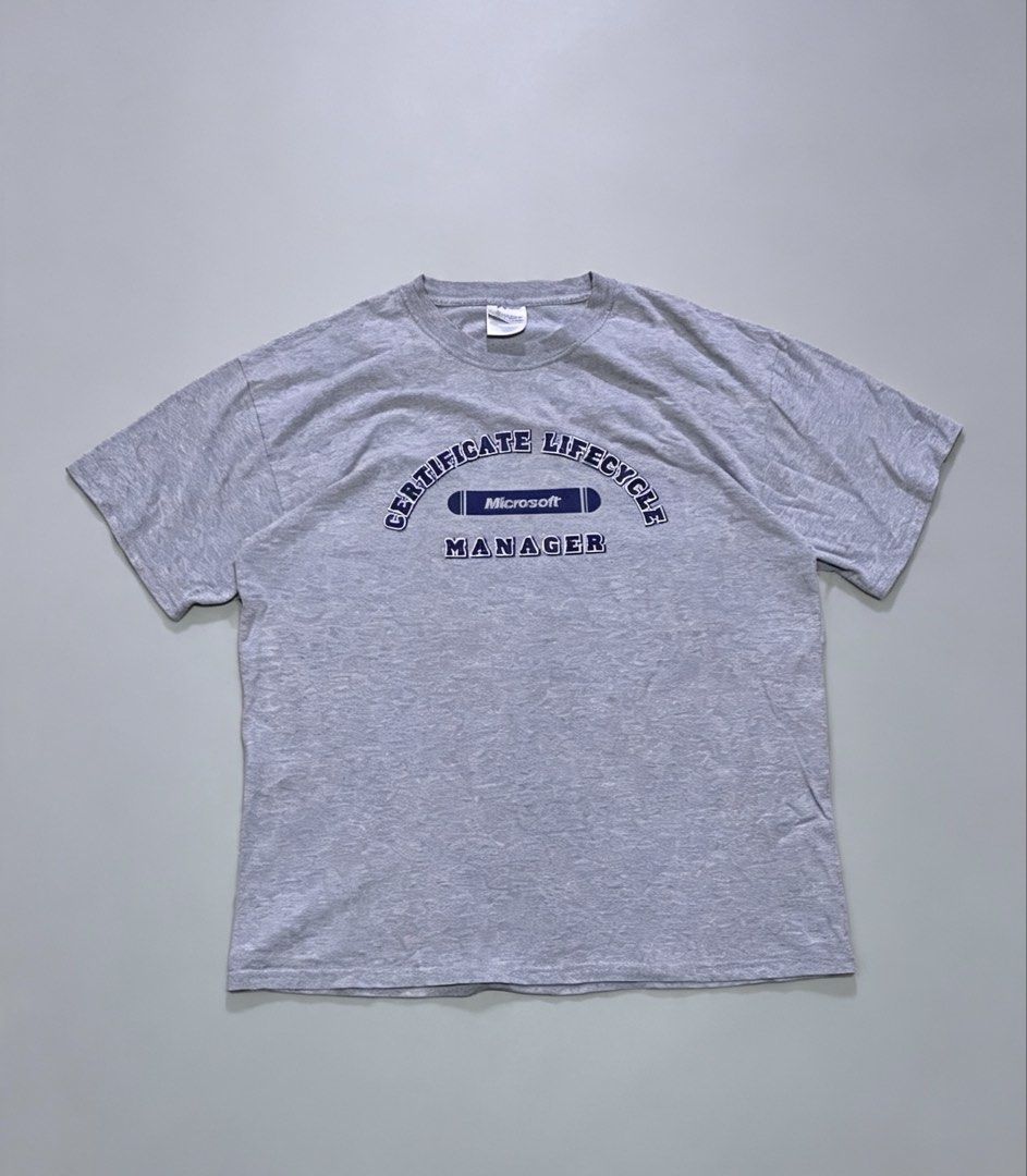 Vintage y2k microsoft tee (Category: Tshirts & Polo Shirts ) located in Manila. Submitted by 2ndmemoir (Listing ID 1464049597, Image 1). Description: Microsoft Minimal flaws Minimal hairline No major flaws Excellent condition 9.8 colorate 22.5 inches width 30 inches length .