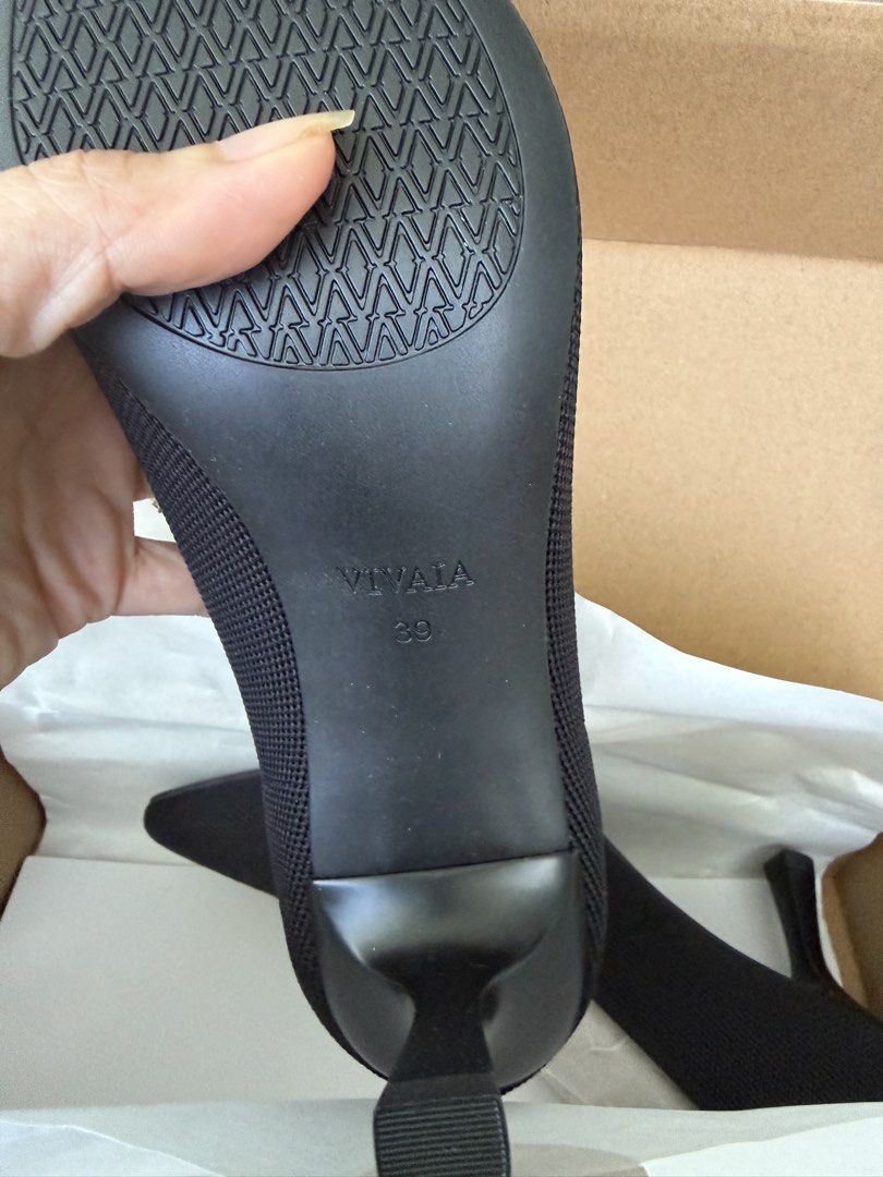 VIVAIA Heels Size 39 (Category: Heels) located in Muntinlupa City. Submitted by roan325 (Listing ID 1463967897, Image 2). Description: - Brand: VIVAIA - Style: Knit Heels - Toe Shape: Pointed Toe - Colors: Black, Nude/Tan - Size: 39 - Features: Comfortable, Easy Slip-On - Occasion: Work or Casual Wear RFS wrong size - 7,800 per pair.