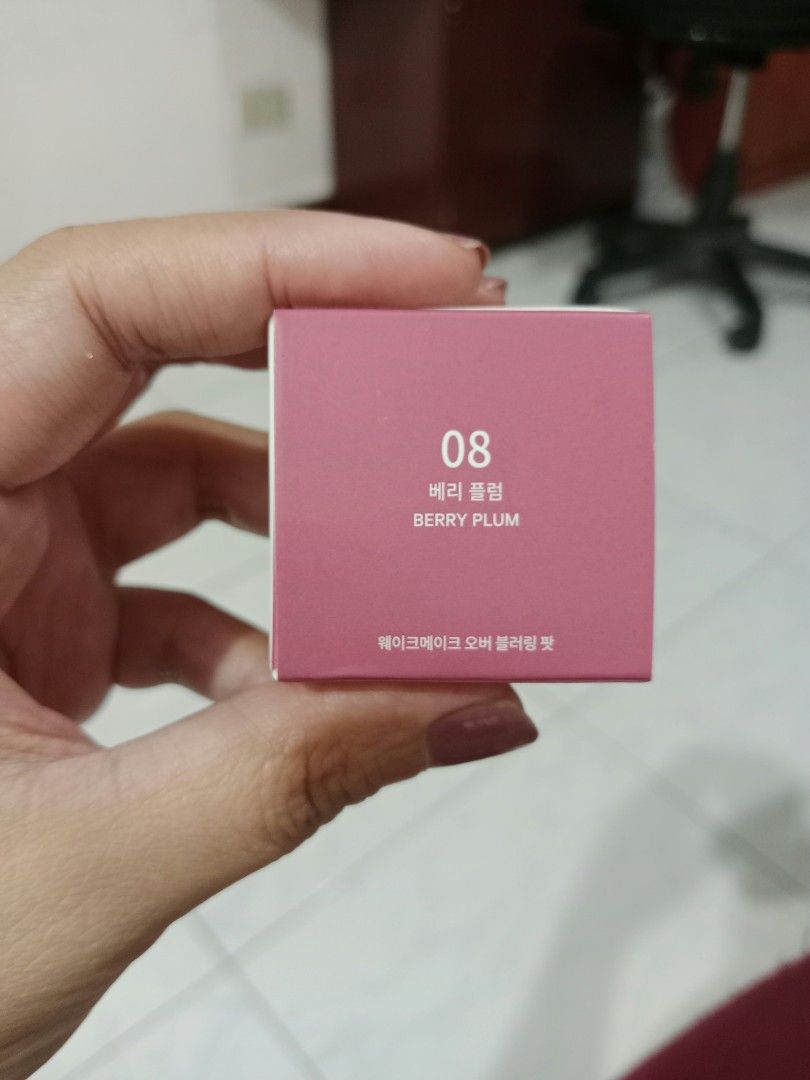 WAKEMAKE Over Blurring Lip Tint 08 Berry Plum (Category: Makeup) located in Calamba. Submitted by isabellaprimrose2.0 (Listing ID 1464015950, Image 1). Description: - Product: WAKEMAKE Over Blurring Lip Tint - Shade: 08 Berry Plum (lovely berry shade) - Effect: Blurring - Size: 4.5g / 0.15 OZ - Packaging: Pink and white.