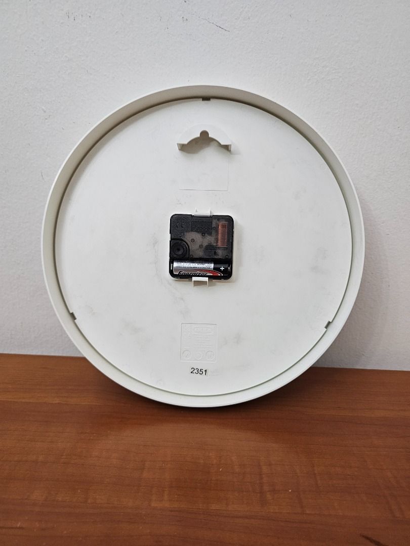 Wall Clock (Category: Educational & Learning Toys) located in Singapore. Submitted by brittanynormandy (Listing ID 1464032552, Image 4). Description: One Colourful Wall Clock selling at $15. The retail price for a similar wall clock is shown in Picture number 5. Description: • Clock Size: 275mm (Diameter) x 35mm (Depth) • Material: Sturdy plastic case. • Silent: Silent wall clock with very soft ticking second sound. • Battery Operated: - Wall clo