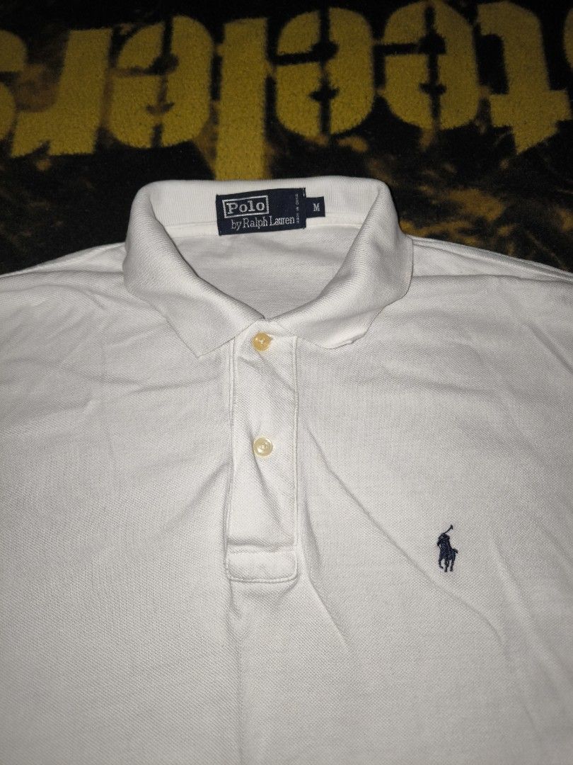 White Polo by Ralph Lauren (Category: Tshirts & Polo Shirts ) located in Manila. Submitted by fljaoti27 (Listing ID 1463957774, Image 2). Description: Vintage Polo Rl Polo shirt Medium on tag best fit Large.