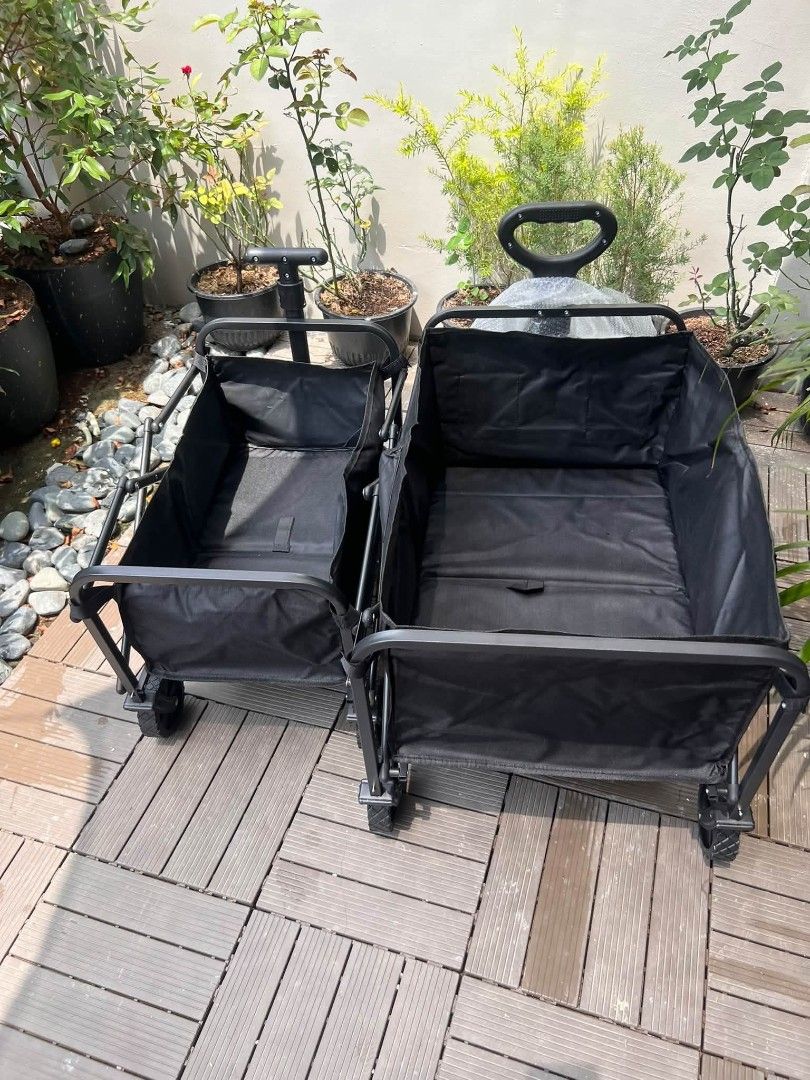Wild Outdoor Folding Wagon Cart - Black (Category: Strollers) located in Manila. Submitted by shairatorres (Listing ID 1464066273, Image 3). Description: 🛒 FOR SALE : FOLDING WAGON 🛒 Perfect for grocery, shopping, camping, beach trips, deliveries, and everyday use! 💪✨ • Medium Wagon — ₱1,600 only ‼️ • Regular Wagon XXXL — ₱2,400 only ‼️ • Open Rear Wagon XXXL — ₱2,500 only ‼️ ✅ Foldable & easy to store ✅ Heavy-duty and spacious ✅ Great for hom