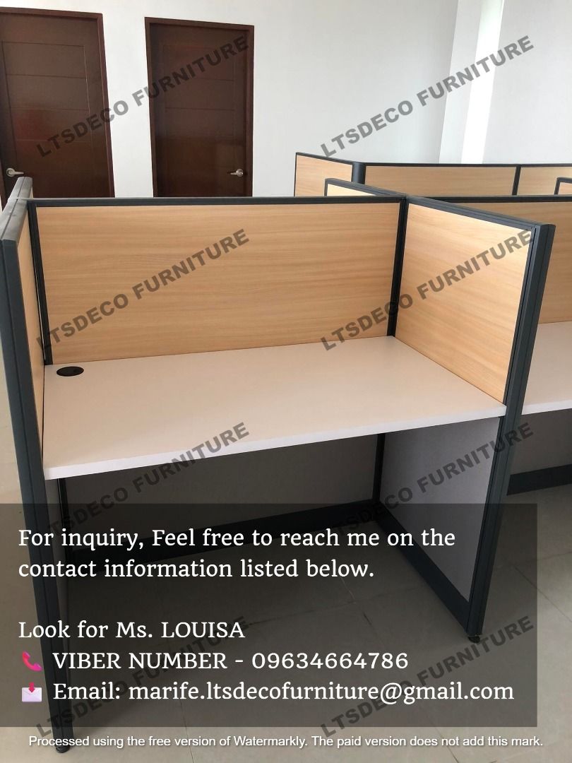 workstation tables cubicles laminated finish office partitions (Category: Office Furniture & Fixtures) located in Caloocan City. Submitted by sandy.furniture (Listing ID 1463943315, Image 1). Description: 👉Are you looking for WORKSTATION, MODULAR CUBICLES OFFICE PARTITION, and OFFICE FURNITURE SUPPLIER? LTSDECO Furniture, is direct supplier, manufacturer, and trusted provider of high quality, affordable and durable modular office divider partiti