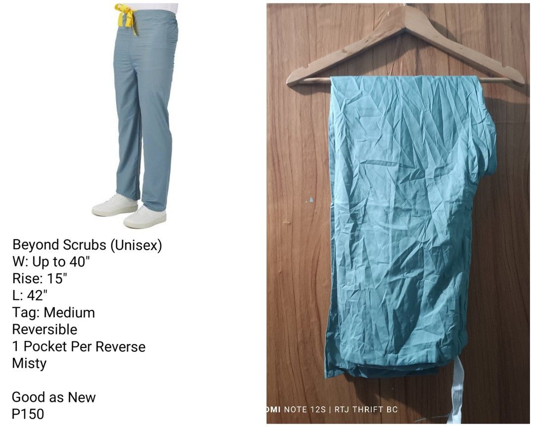 Scrub Pants from US Cad Bale (Category: Other Bottoms) located in Baguio. Submitted by ogiesiomai23 (Listing ID 1464133505, Image 3). Description: US/Cad Brands SCRUB PANTS FROM BALE Price Range: P200 and Below Strictly Gcash Payment First Before Dropping and Shipping Details are provided on each photo. Brands, Sizes and Prices Dropping: 6th Floor Maharlika, Baguio City (with HF) KM5 LT with HF and TF Shipping: Regular J&T (SF c/o buyer) Location