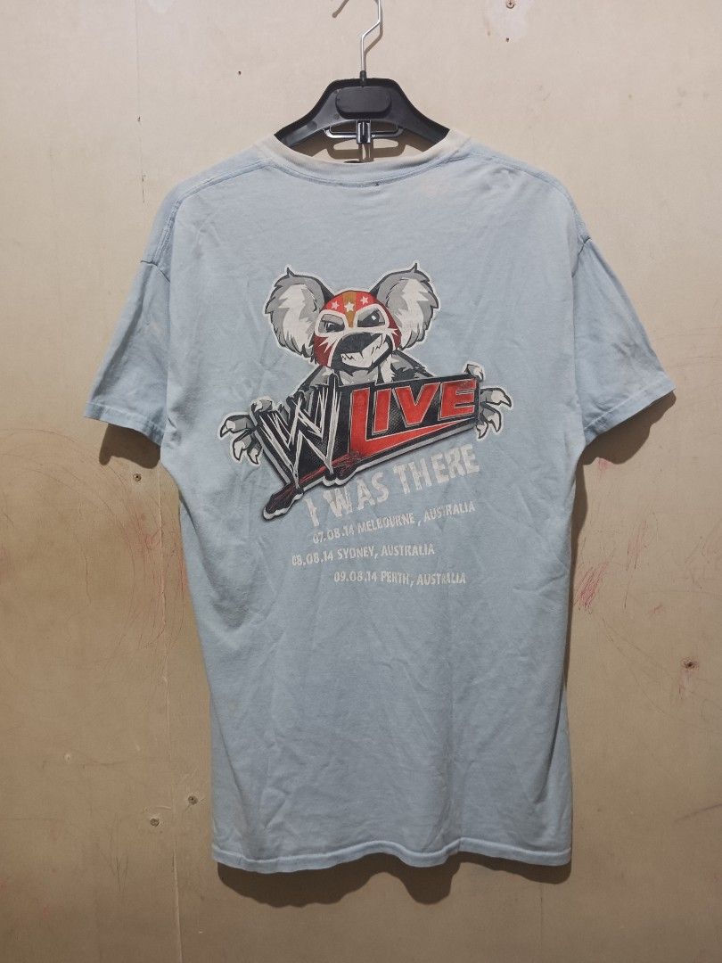 WWE LIVE (Category: Activewear) located in Cebu City. Submitted by nooffense (Listing ID 1463953974, Image 2). Description: WWE LIVE AUSTRALIA WWE OHT DATED 2014 Size:M(19X28) Issue:STAINS HAIRLINES Price:500+SF Pm for more details Cebu City 📍.