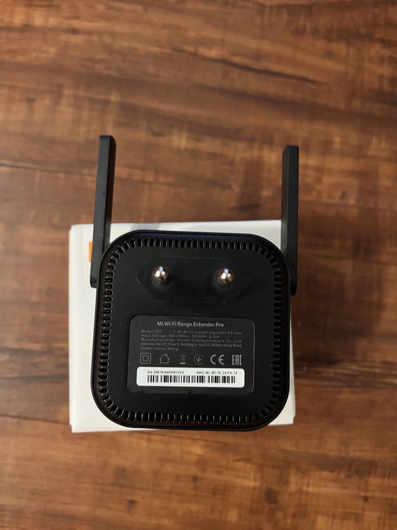 Xiaomi Mi Wi-Fi Range Extender Pro (Category: Networking) located in Taguig. Submitted by kscsantos (Listing ID 1464010946, Image 3). Description: - Xiaomi Mi Wi-Fi Range Extender Pro - Boosts your Wi-Fi signal - 300 Mbps Wi-Fi speed - Easy plug-and-play installation - Manage settings via Mi Home app - Improves Wi-Fi coverage at home.