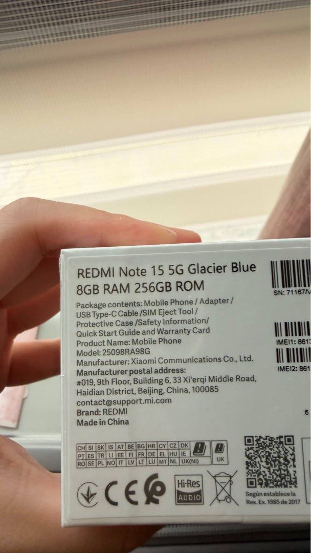 Xiaomi Redmi Note 15 5g (Category: Xiaomi) located in Manila. Submitted by modernjose (Listing ID 1463981565, Image 3). Description: Brand New: Xiaomi Redmi Note 15 5g Specs: 8gb RAM 256 ROM 2 units Available: Mist Purple and Glacier Blue RFS: Extra Phones.