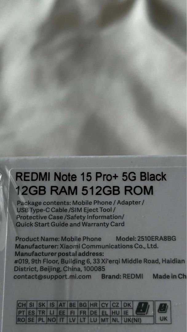 Xiaomi Redmi Note Pro+ 5g (Category: Xiaomi) located in Manila. Submitted by modernjose (Listing ID 1463982149, Image 2). Description: Brand New: Xiaomi Redmi Note 15 Pro+ 5G (Black) Specs: 12gb RAM 512gb ROM RFS: Extra phone.