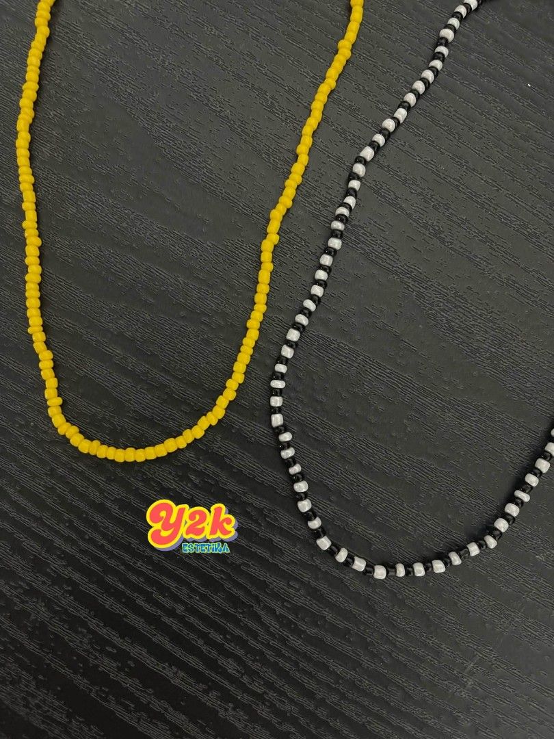 Y2K Beads Necklace for Men (Open for Customize) (Category: Necklaces) located in Manila. Submitted by y2kestetika.official (Listing ID 1463974715, Image 2). Description: Y2K Beads Necklace for Men (Open for Customize) for ₱230 only • Open for Customize • We accept Bulk Orders for Giveaways, Souvenirs and etc. • Same day delivery available within Metro Manila via Lalamove/Grab • LBC shipment for provinces area • Tick Tock Check Out.