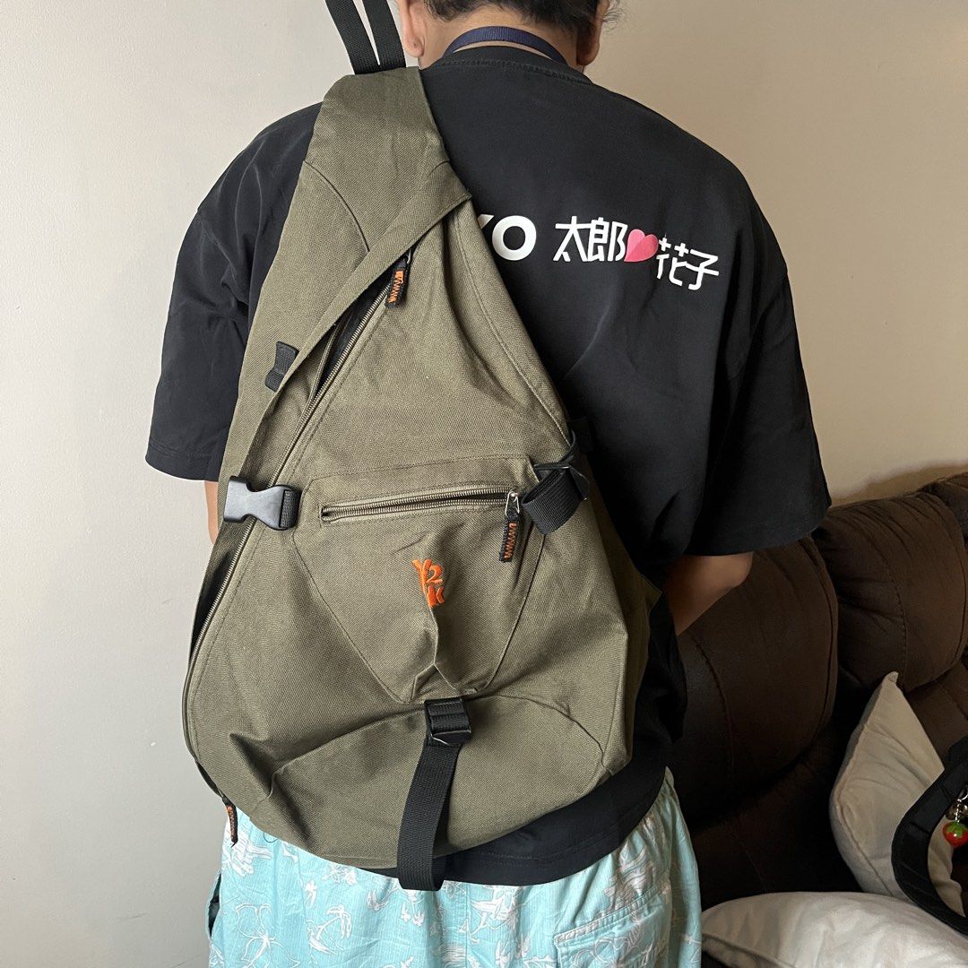 Crossbody Y2K Olive Green Sling Bag Tri Harness Backpack (Category: Cross-body Bags) located in San Pedro. Submitted by kozaamigz (Listing ID 1463961796, Image 2). Description: READ THIS BEFORE YOU BUY! 🏷️ Y2K Olive Green Crossbody Bag ❗️Authentic, No Tags ❗️10/10 Color Rate (Color :Olive Green ) ❗️ 10/10 PRISTINE Condition!! ❗️Issue/s : None Negotiable 💎 20 - 25L Storage (estimate) Click my profile and check out my other listings! 📍 San Pedro