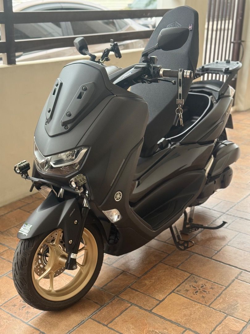 Yamaha Nmax 155cc V2 (Category: Motorbikes for Sale) located in Santa Rosa. Submitted by al10richard (Listing ID 1463973352, Image 1). Description: Yamaha Nmax V2 155cc 12k odo 1st owner No issue, walang bangga o semplang, makinis at alaga ang motor. JVT pipe Blue Tip Boss Batusai Flat Seat PIAA loud horn With Cellphone Holder (Motowolf) With Mini driving light Top Box included (Duhan) Mutarru side mirror Pass sa trade or swap All stock included 
