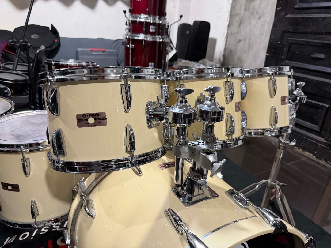 Yamaha "Tour Custom" Japan 6pc Drum Set (Category: Musical Instruments) located in Manila. Submitted by ninraninra (Listing ID 1464092268, Image 2). Description: Yamaha "Tour Custom" Japan 6pc Drum Set 90K Made in Japan Birch/Philippine Mahogany shells 8" 10" 12" 14" 16" all hanging toms 22x18" bass drum (10 hlugs/holes) All tom holders & receivers are included Custom front bass drum logo Very minimal wear & tear NOTE: 16" floor tom is a "Recordi