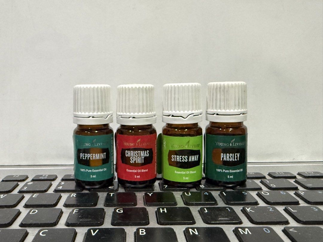 Young Living Essential Oils (Category: Home Fragrance) located in Manila. Submitted by -littlestars- (Listing ID 1464065005, Image 1). Description: Authentic sealed brand new Php 400 each Peppermint 5ml Stress away 5ml Christmas spirit 5ml Parsley 5ml.