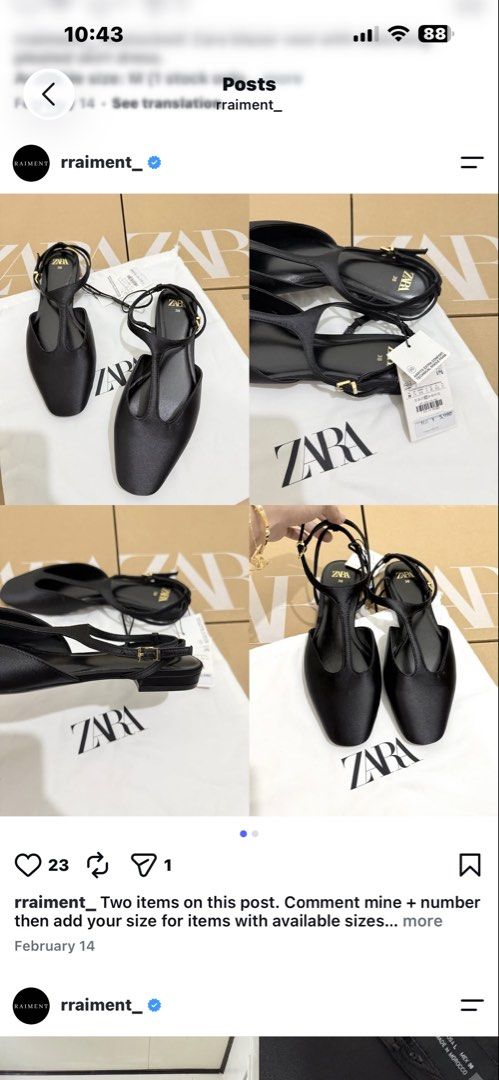 Zara Flats Sandals (Category: Flats & Sandals) located in Gapan. Submitted by silkandflitz_ (Listing ID 1463953497, Image 1). Description: .