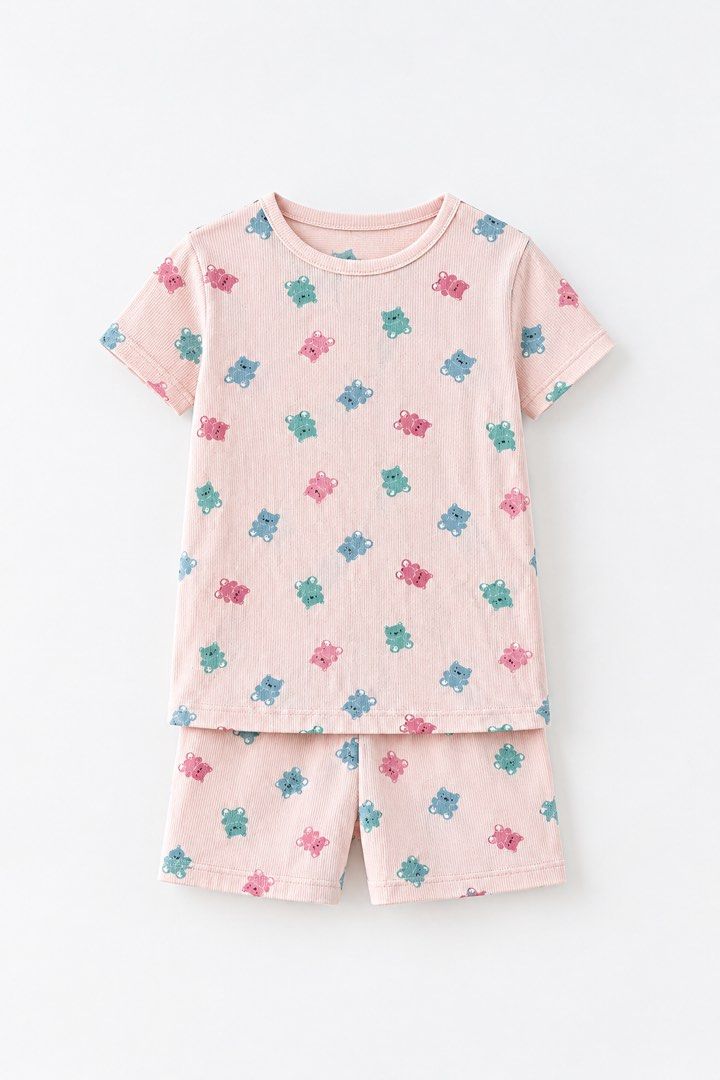 Zara pink ribbed top (Category: Babies & Kids Fashion) located in Cebu City. Submitted by yjainani (Listing ID 1464030996, Image 3). Description: light pink ribbed short-sleeve children's t-shirt featuring an all-over colorful teddy bear print. top only 3T.