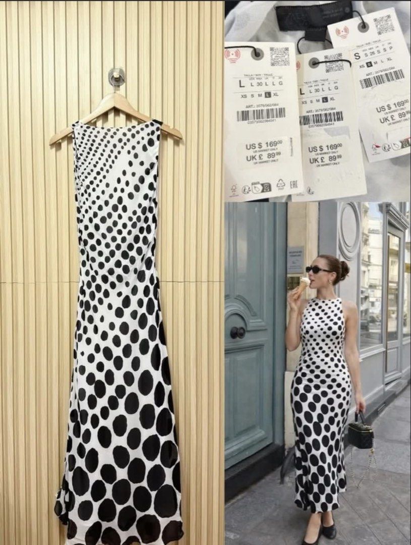 ZARA POLKA DOTS DRESS BACKLESS (Category: Dresses) located in Batangas. Submitted by alliimartinez (Listing ID 1464107166, Image 1). Description: Size on tag: small.