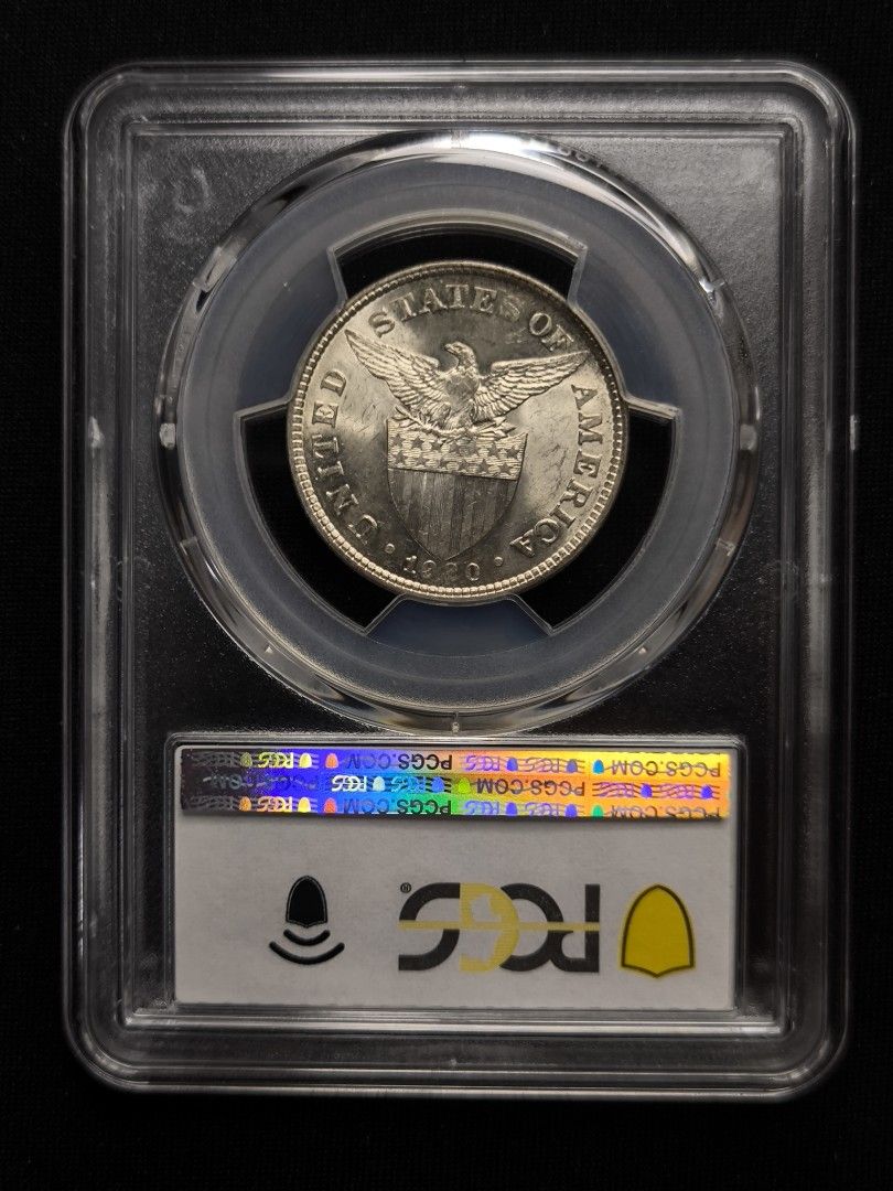 1920 50 Centavos Silver US-Philippines PCGS Graded MS63 Mint State (Category: Currency) located in General Trias. Submitted by phcoincollective (Listing ID 1464290097, Image 2). Description: 1920 US-PHILIPPINES 50 CENTAVOS SILVER COIN - PCGS GRADED MS63 Issuer: Philippines Period: Insular Government (1901-1935) Type: Standard circulation coins Years: 1907-1921 Value: 50 Centavos (0.50) Currency: Peso (1857-1967) Composition: Silver (.750) (Copper