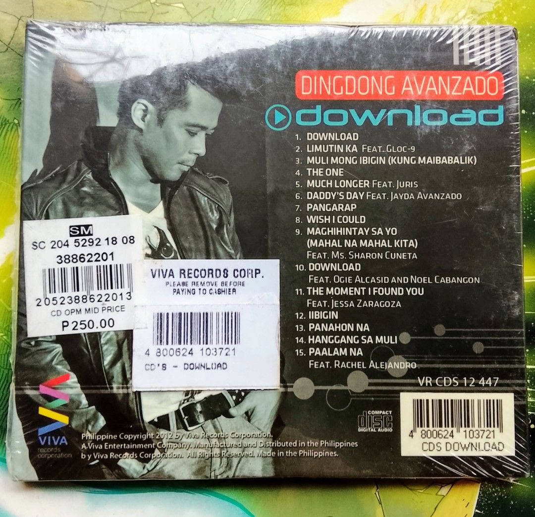 2 for 350: Dingdong Avanzado and Ogie Alcasid Bundle (Category: CDs & DVDs) located in Caloocan City. Submitted by emilioreg (Listing ID 1464236142, Image 2). Description: Dingdong Avanzado and Ogie Alcasid Bundle Sold as a set (not per piece) for only 350 pesos 1. Dingdong Avanzado - Download Factory Sealed CD (with guest Sharon Cuneta, Noel Cabangon, Ogie Alcasid, Rachel Alejandro, Jessa Zaragoza and more) 2. Ogie Alcasid - Pagkakataon Cassette
