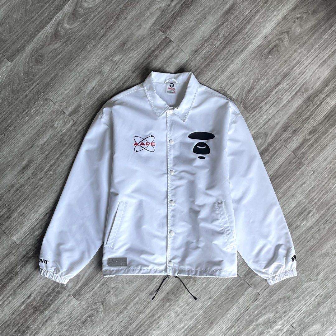 Aape Moon Face Logo Coach Jacket (Category: Coats, Jackets and Outerwear) located in Cebu City. Submitted by specializedgoodsitem_ (Listing ID 1464249832, Image 2). Description: excellent to new condition slightly needs wash ( naka display sa store) details posted color may vary due to light 23’ width 27’ length best fit large - xlarge.