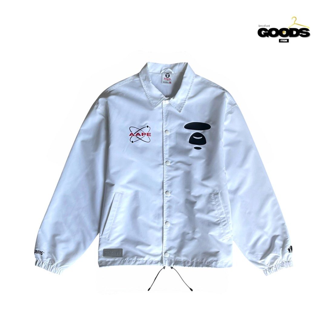 Aape Moon Face Logo Coach Jacket (Category: Coats, Jackets and Outerwear) located in Cebu City. Submitted by specializedgoodsitem_ (Listing ID 1464249832, Image 1). Description: excellent to new condition slightly needs wash ( naka display sa store) details posted color may vary due to light 23’ width 27’ length best fit large - xlarge.