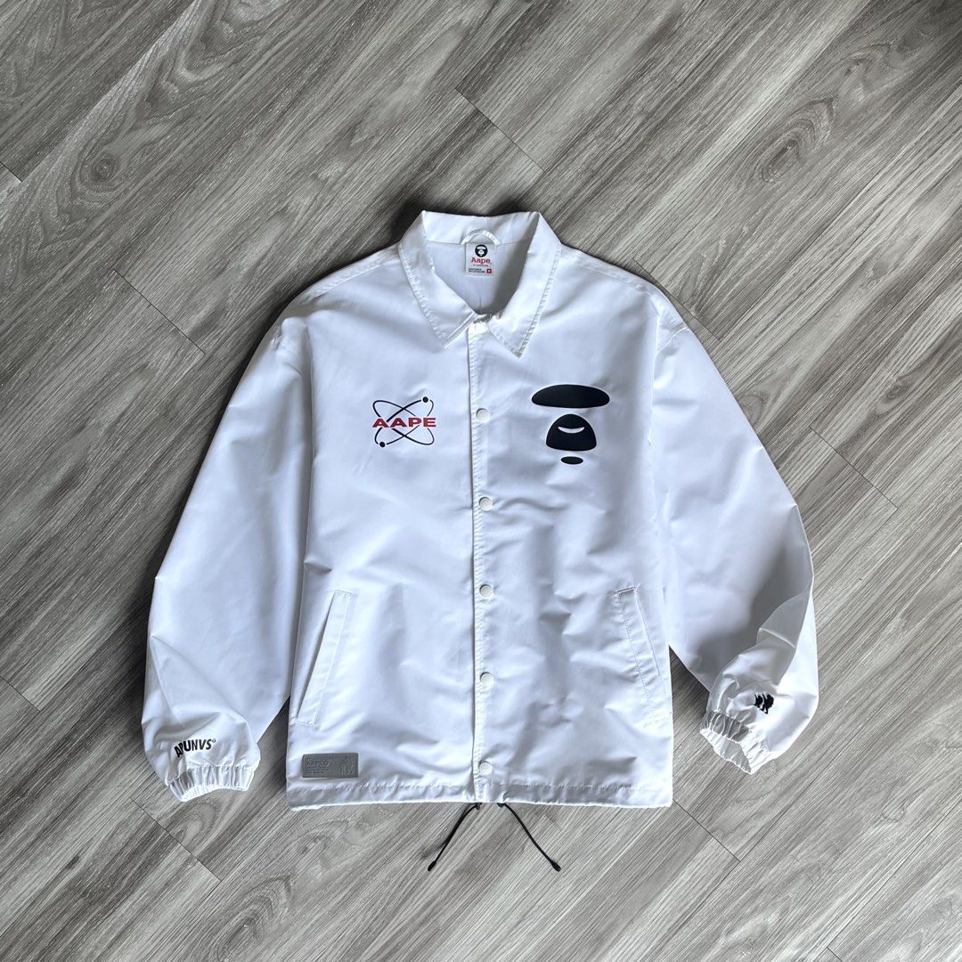 Aape Moon Face Logo Coach Jacket (Category: Coats, Jackets and Outerwear) located in Cebu City. Submitted by specializedgoodsitem_ (Listing ID 1464249832, Image 3). Description: excellent to new condition slightly needs wash ( naka display sa store) details posted color may vary due to light 23’ width 27’ length best fit large - xlarge.