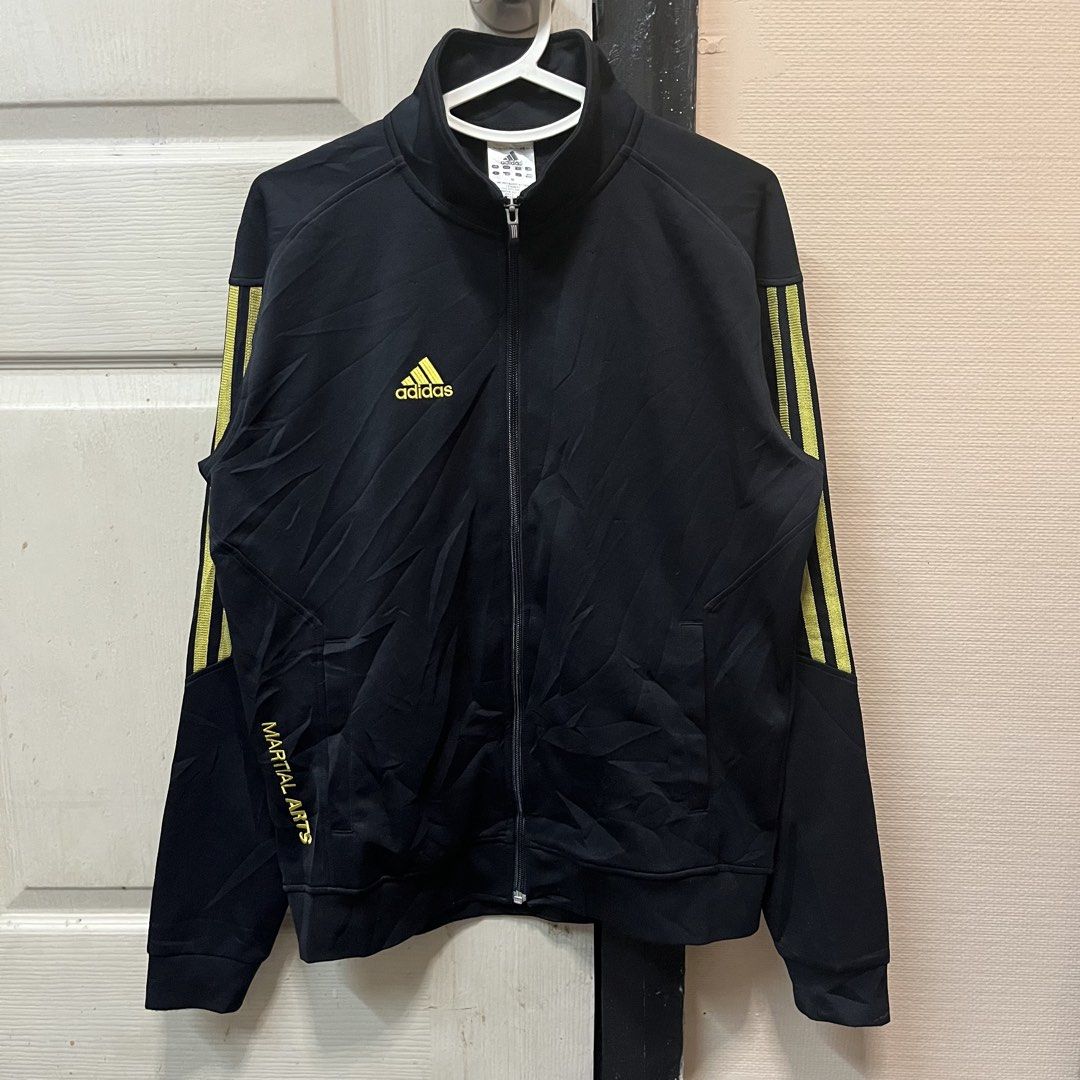 Adidas | Two Tone Track Jacket Martial Arts (Category: Coats, Jackets and Outerwear) located in Quezon City. Submitted by giometryyy (Listing ID 1464227551, Image 3). Description: 25 x 20 Medium excellent condition embroidered logo and details with stripes on sleeves 📍East Fairview, QC 🛵 Lalam0ve / JnT 💰Payment first.