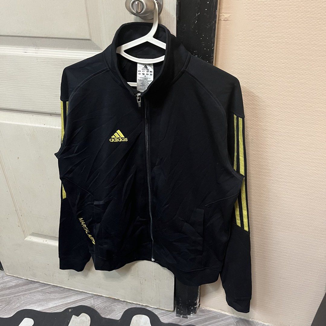 Adidas | Two Tone Track Jacket Martial Arts (Category: Coats, Jackets and Outerwear) located in Quezon City. Submitted by giometryyy (Listing ID 1464227551, Image 2). Description: 25 x 20 Medium excellent condition embroidered logo and details with stripes on sleeves 📍East Fairview, QC 🛵 Lalam0ve / JnT 💰Payment first.
