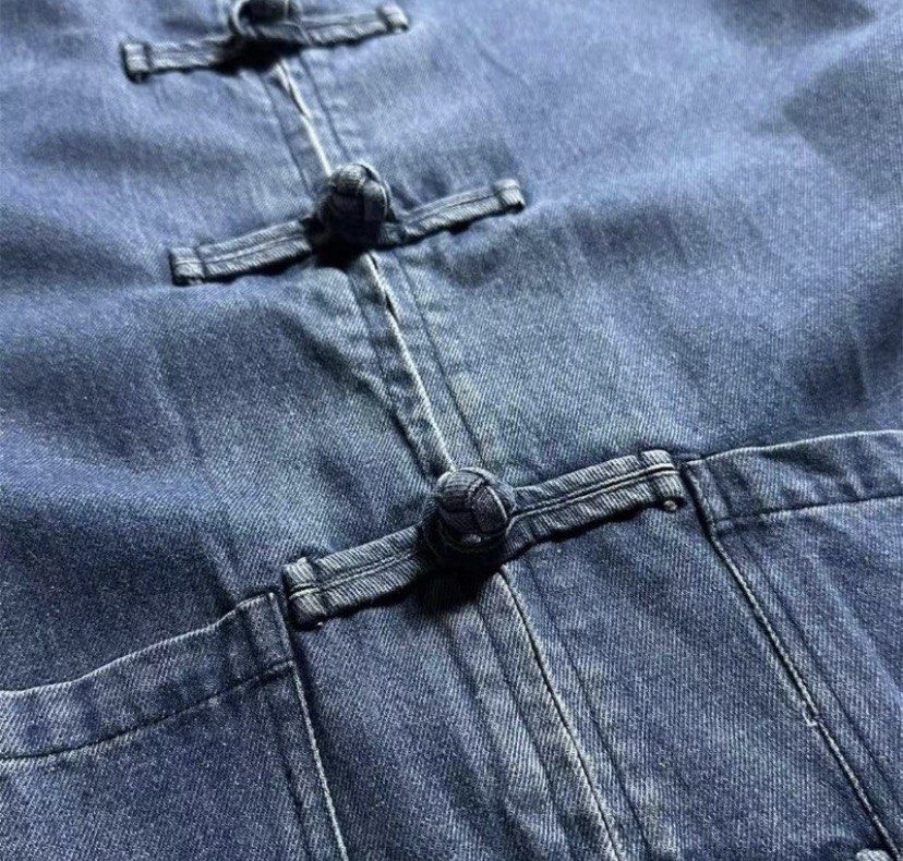 Adidas CNY Denim Track Jacket (Category: Activewear) located in Cordova. Submitted by aux.archive (Listing ID 1464332842, Image 2). Description: large fit also medium newly bought rfs : weather doesn’t fit the jacket😭 no issues excellent condition .