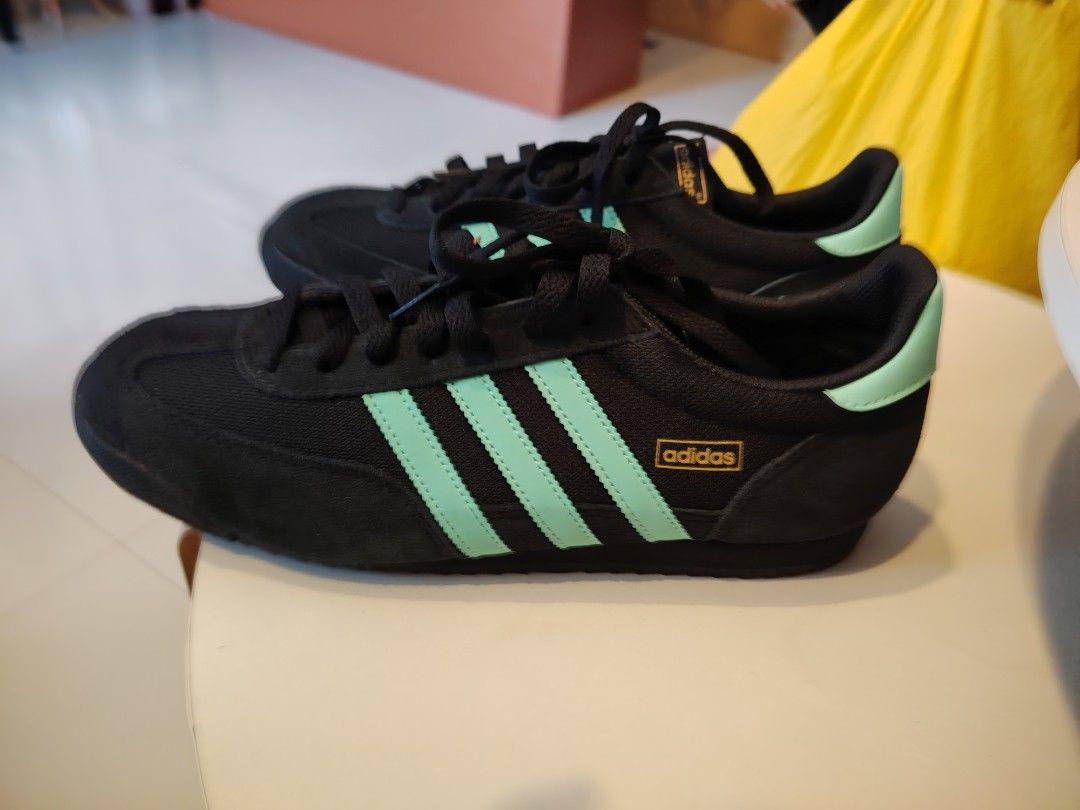Adidas R71 Clear Mint 9.5M (Category: Sneakers) located in Agdangan. Submitted by lordie87 (Listing ID 1464187165, Image 3). Description: - Adidas sneakers - No box - Imported from Kuwait - Color: Black with mint green stripes - Size: 9.5M - Condition: Brand new with original tags - Perfect for casual and everyday wear - Reason for selling: No longer needed.