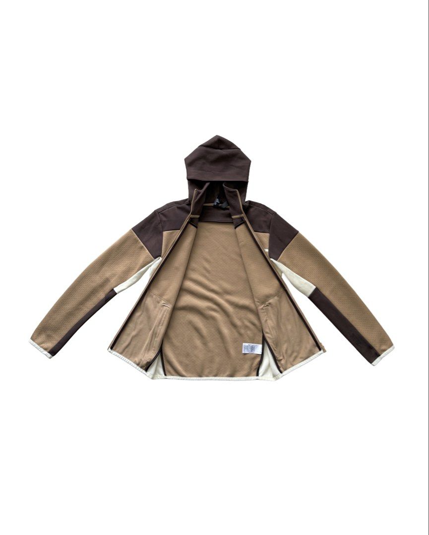 Adidas Tri-Color Hooded Track Jacket (Category: Coats, Jackets and Outerwear) located in Manila. Submitted by morf_sply (Listing ID 1464304570, Image 3). Description: Hooded jacket with long sleeves. Front zip fastening. Brand logo detail on the chest. S on tag. Best fit Medium. Shoulder Width 18 in Pit to Pit 21 in Length 27 in Sleeves 27 in.