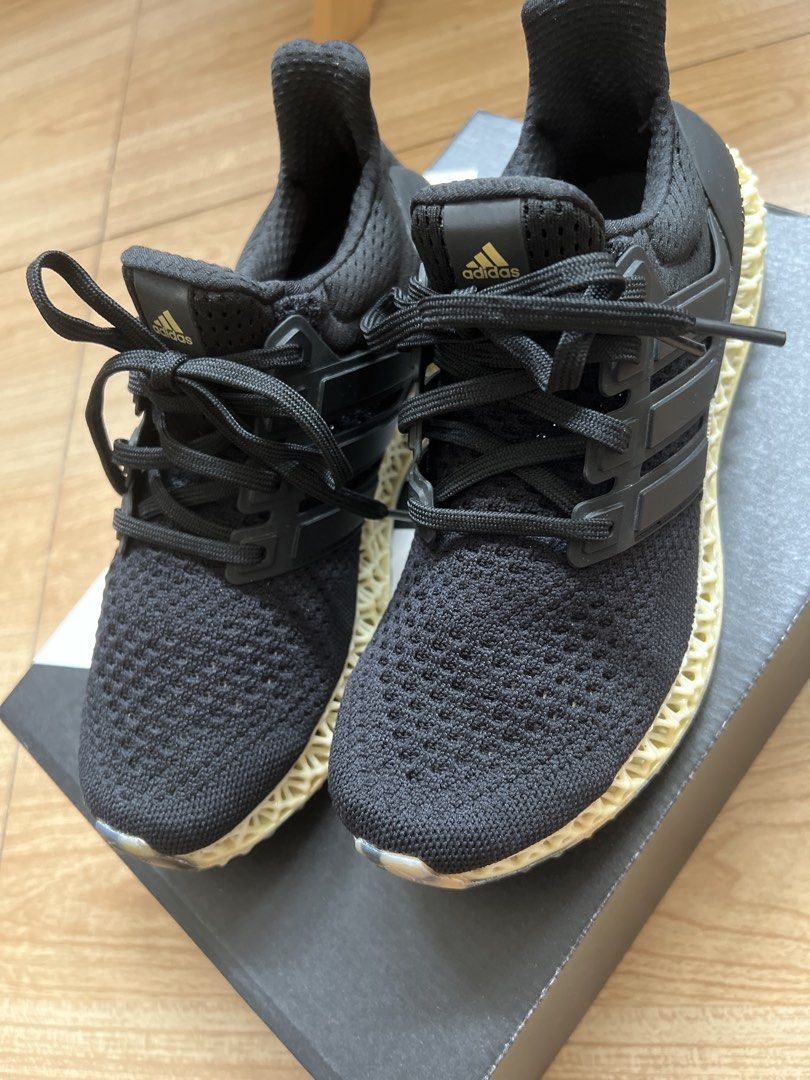 Adidas Ultraboost 4D Black Sneakers (Category: Sneakers) located in Paranaque City. Submitted by ktpurrr (Listing ID 1464206797, Image 2). Description: Used 2x only due to fit - Brand: Adidas - Model: Ultraboost 4D - Color: Black - Size: UK 5.5 - Origin: Made in Vietnam - Features: 4D midsole for excellent cushioning and support - Ideal for: Running and everyday wear - Includes: replacement adidas box Bought in US RFS: too small Best fit 5 1/2 - 