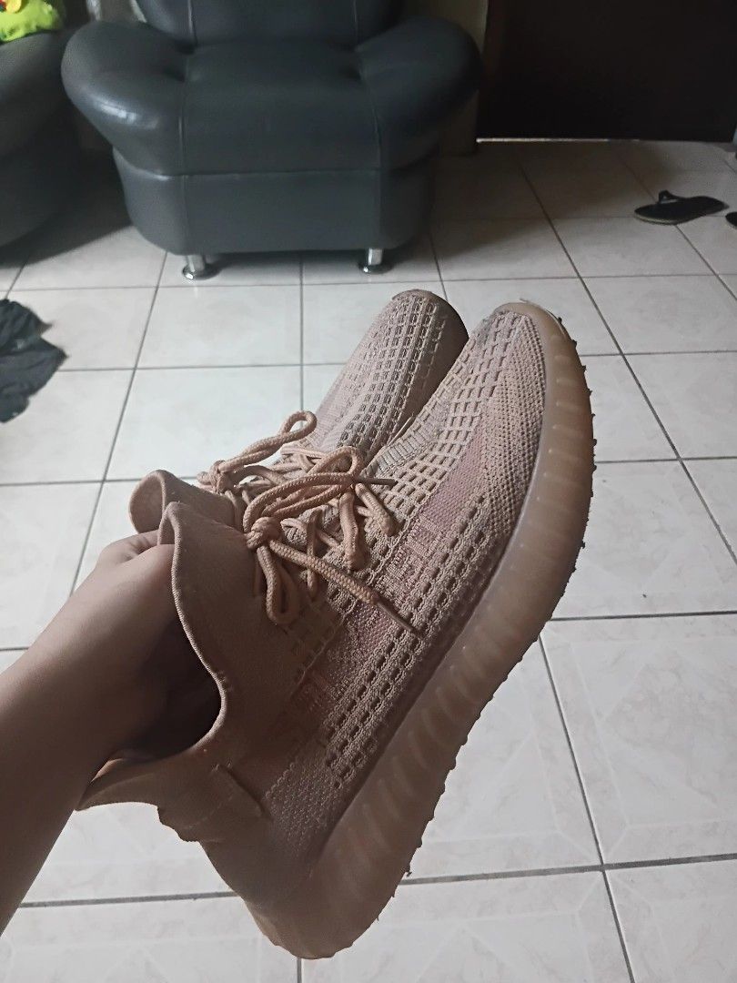 Adidas Yeezy Boost 350 V2 "Clay" (Category: Sneakers) located in Angeles City. Submitted by kmangalindan_ (Listing ID 1464203158, Image 2). Description: - Authentic Adidas Yeezy Boost 350 V2 - Colorway: 'Clay' - Features signature Primeknit upper for comfort and breathability - Equipped with Boost sole for superior cushioning - Lace-up closure for a secure fit - Highly popular and versatile for casual styling.