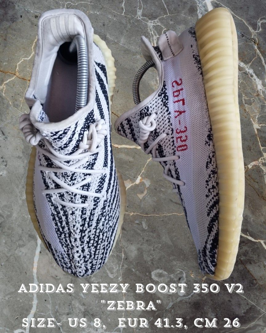 ADIDAS YEEZY BOOST 350 V2 "ZEBRA" (Category: Sneakers) located in Taytay. Submitted by ThriftRacks (Listing ID 1464237137, Image 1). Description: PRELOVED/THRIFTED From ukay bale ADIDAS YEEZY BOOST 350 V2 "ZEBRA" FREE SHIPPING VIA J&T EXPRESS SIZE US 8 EUR 41.3 CM 26 NO MEET UP NO COD PAYMENT FIRST MOP MAYA & GOTYME.