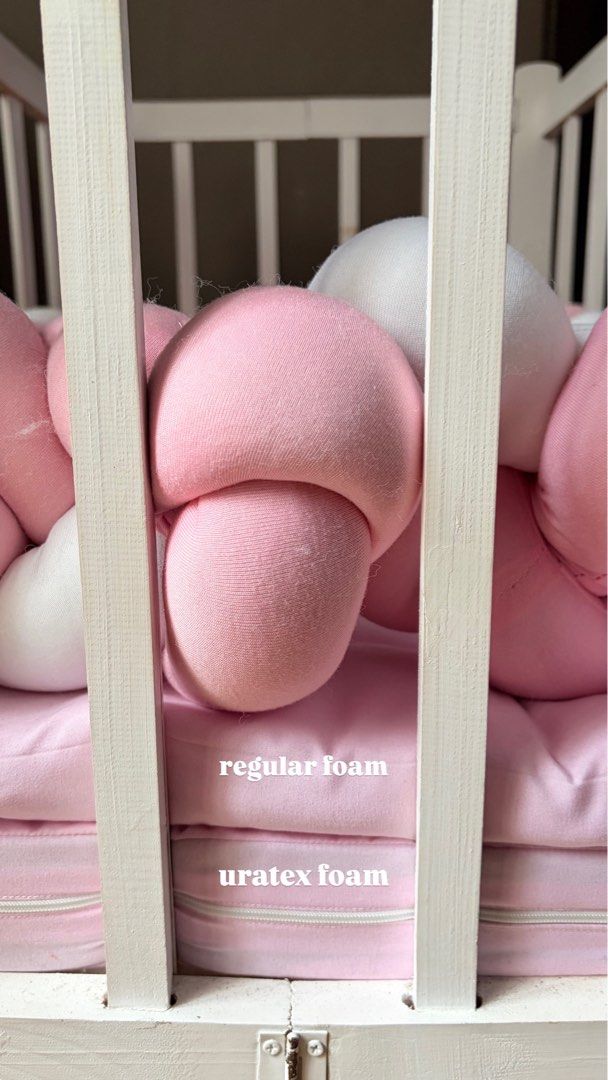 ADJUSTABLE CRIB SET FOR SALE ‼️ (Category: Cots & Cribs) located in Marikina City. Submitted by sesemico (Listing ID 1464272162, Image 3). Description: size: 22x36 regular foam uratex foam braided crib bumper used for 7 months still in good condition rfs: switching to a playpen pick up & del via lalamove only location: Sto. Niño, Marikina City still negotiable for sure buyer.