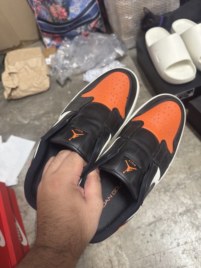 Air Jordan 1 Low Golf Mule "Shattered Backboard" (Category: Sneakers) located in Pasig City. Submitted by jomarimagtoto (Listing ID 1464143912, Image 2). Description: Jordan 1 Low Mule “Shattered Backboard” Size 11 3500 Condition: 9.5/10 With Replacement Box Bought at Nike App Can show Online Receipt Loc: Pasig Area Can do meetups and shipping buyer must handle shipping fee PM for more details and pictures Legit/unlivouch before any transaction L
