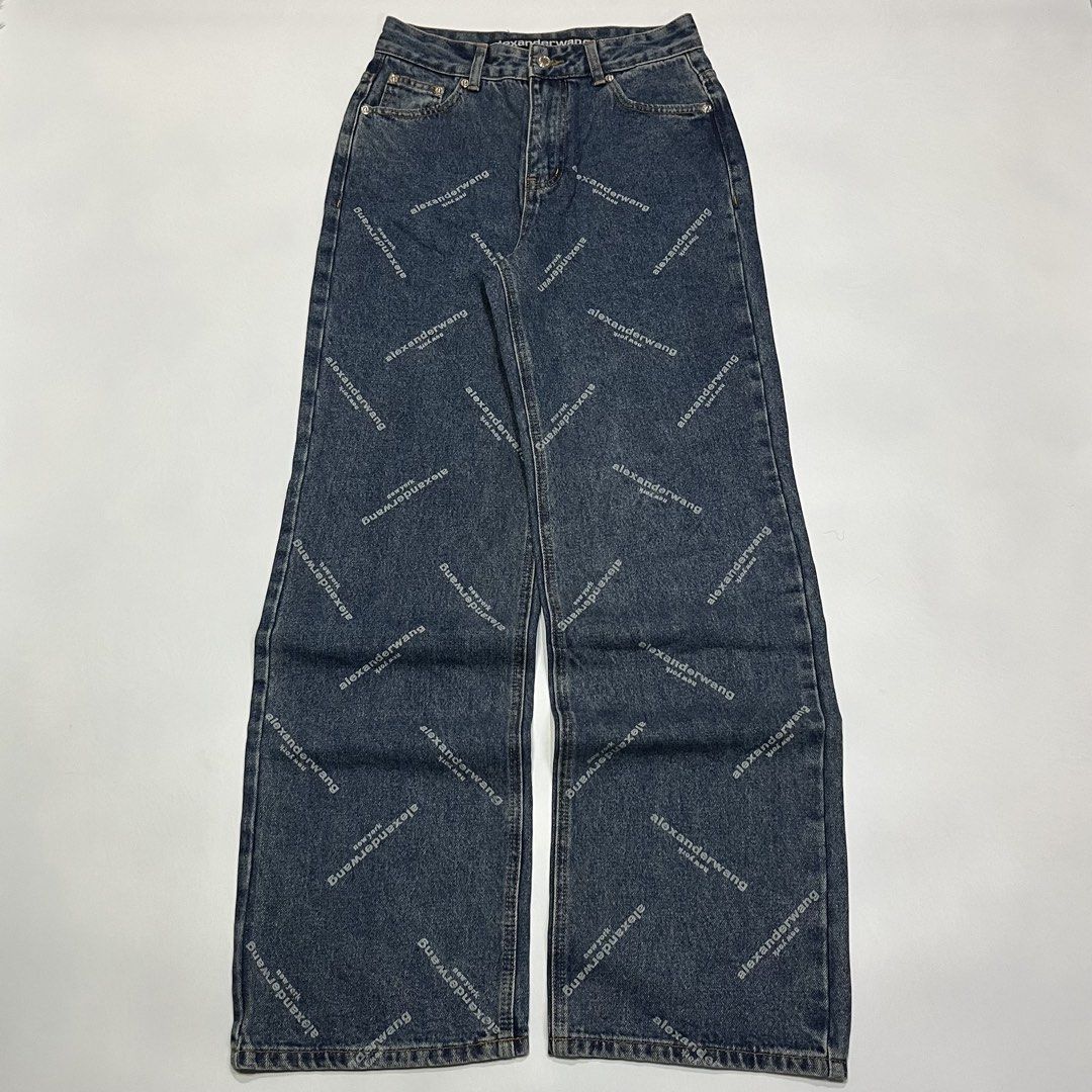 Alexanderwang jeans all over print (Category: Jeans) located in Quezon City. Submitted by thriftrage (Listing ID 1464279593, Image 2). Description: Waist’ 27-28 Length’ 42.5 Leg opening’ 9.5 No issue Good condition.